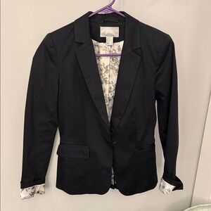 H&M Black Blazer with Floral Lining